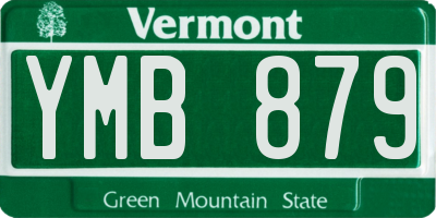 VT license plate YMB879