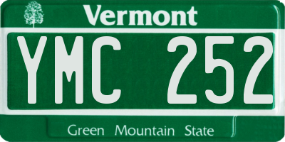 VT license plate YMC252