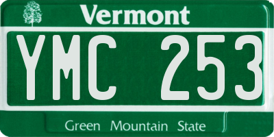 VT license plate YMC253