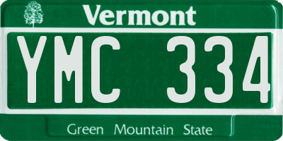 VT license plate YMC334