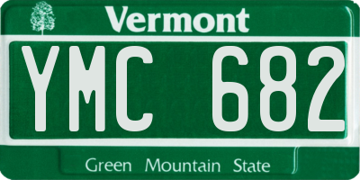 VT license plate YMC682