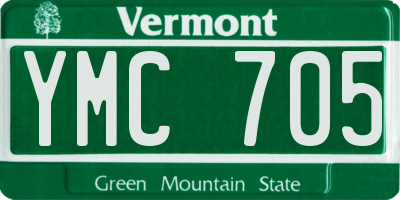 VT license plate YMC705