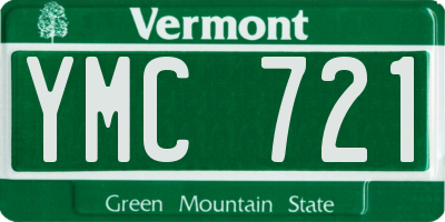 VT license plate YMC721