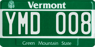VT license plate YMD008