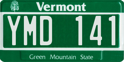 VT license plate YMD141