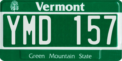 VT license plate YMD157