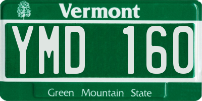 VT license plate YMD160