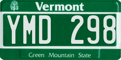 VT license plate YMD298