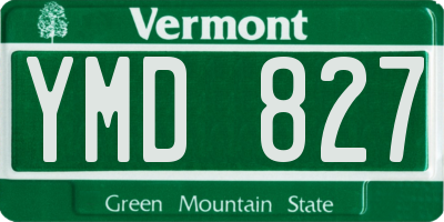 VT license plate YMD827