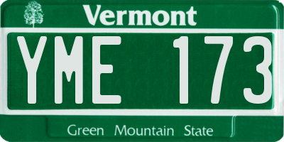 VT license plate YME173