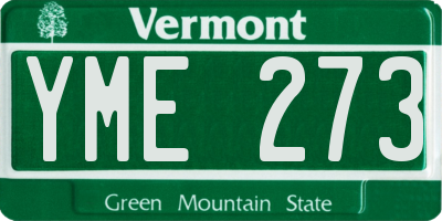 VT license plate YME273