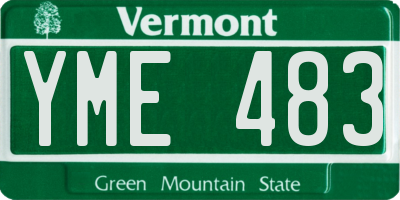 VT license plate YME483
