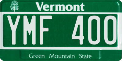 VT license plate YMF400