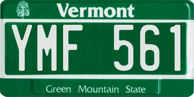 VT license plate YMF561