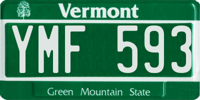VT license plate YMF593