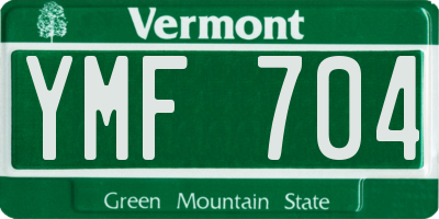 VT license plate YMF704