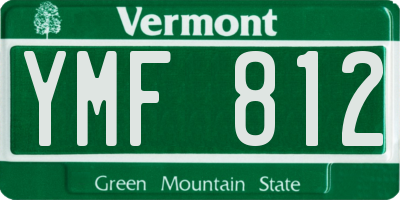 VT license plate YMF812