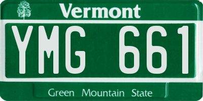 VT license plate YMG661