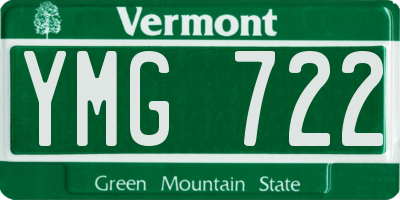 VT license plate YMG722