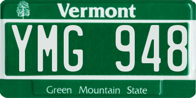 VT license plate YMG948