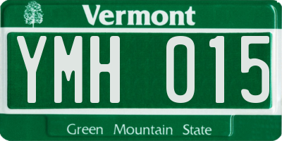 VT license plate YMH015