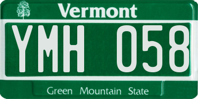 VT license plate YMH058