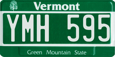 VT license plate YMH595