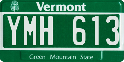 VT license plate YMH613