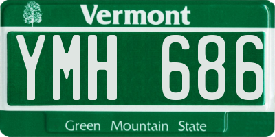 VT license plate YMH686