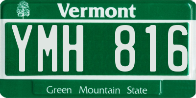 VT license plate YMH816