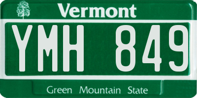 VT license plate YMH849