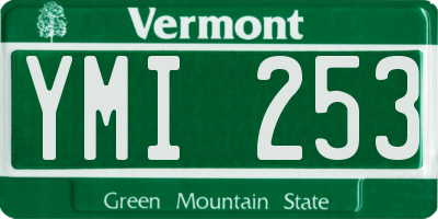VT license plate YMI253