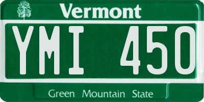 VT license plate YMI450