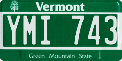 VT license plate YMI743