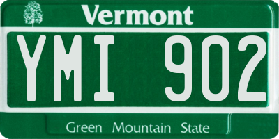 VT license plate YMI902