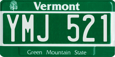 VT license plate YMJ521