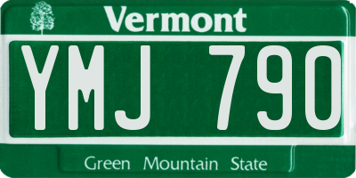 VT license plate YMJ790