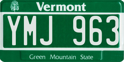 VT license plate YMJ963