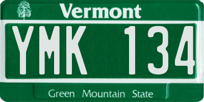VT license plate YMK134