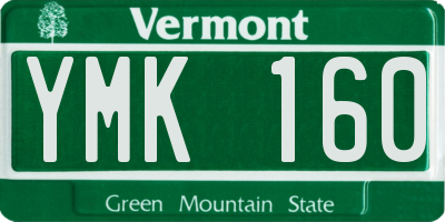 VT license plate YMK160