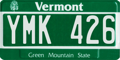 VT license plate YMK426