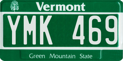 VT license plate YMK469