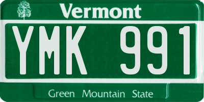 VT license plate YMK991