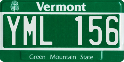 VT license plate YML156