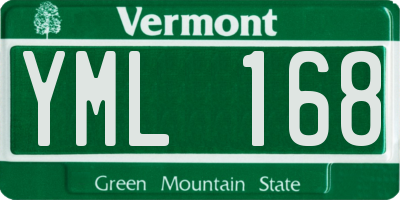 VT license plate YML168