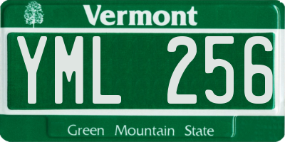VT license plate YML256
