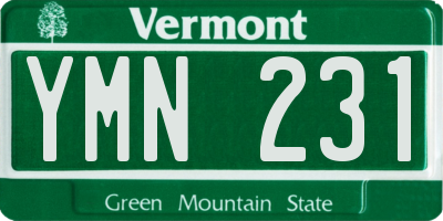 VT license plate YMN231