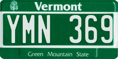 VT license plate YMN369