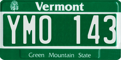 VT license plate YMO143