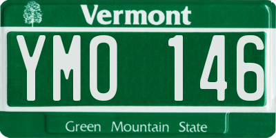 VT license plate YMO146
